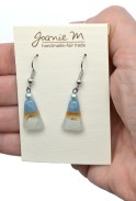 Tiny Triangle Glass Earrings
